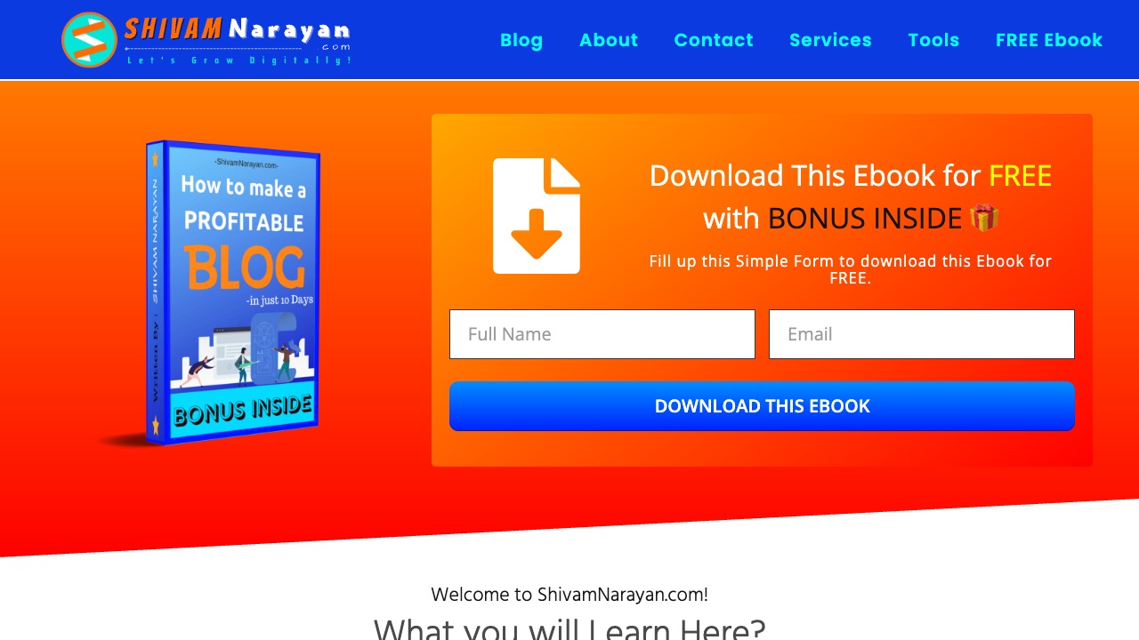 ShivamNarayan.com Portfolio & Digital Hub